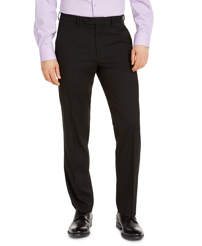 Alfani Men's Classic-Fit Stretch Solid Suit Pants, Created for Macy's ...