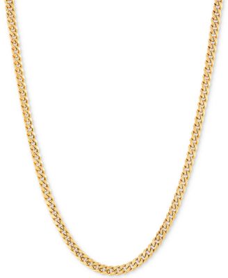 Italian Gold - Miami Cuban Link 24" Chain Necklace in 14k Gold