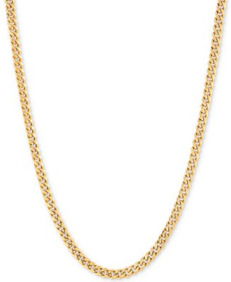 Italian Gold Men's Cuban Chain Link Bracelet (10mm) in 14k Gold - Macy's