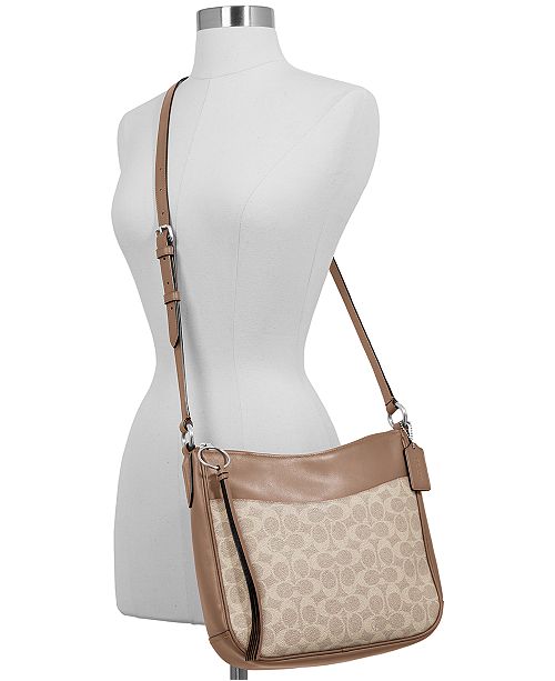 COACH Coated Canvas Signature Chaise Crossbody & Reviews Handbags
