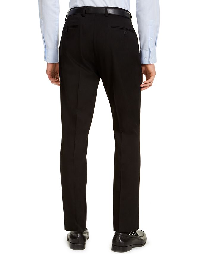 Perry Ellis Men's Slim-Fit Stretch Black Solid Suit & Reviews - Suits ...