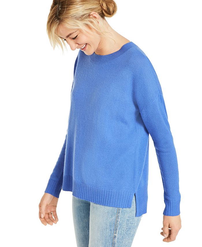Charter Club Cashmere Oversized Crew-Neck Sweater, Created for Macy's ...
