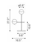 Waterloo Table Lamp White & Brushed Bronze