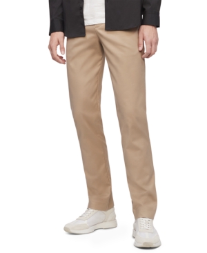Shop Calvin Klein Men's Slim-fit Modern Stretch Chino Pants In Cantucci Tan