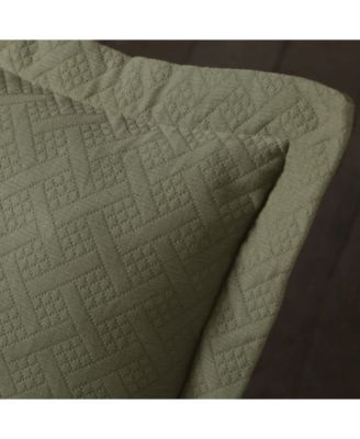 100% Cotton Basketweave Matelasse All-Season 3-piece Coverlet Set, King