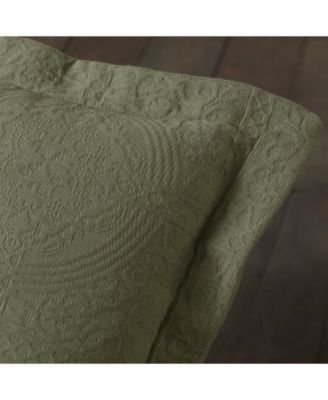 100% Cotton Fleur De Lis Medallion All-Season 3-Piece Coverlet Set, King