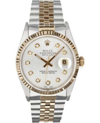 Pre-Owned Rolex Men's Swiss Automatic Two-Tone Datejust Jubilee 18K ...