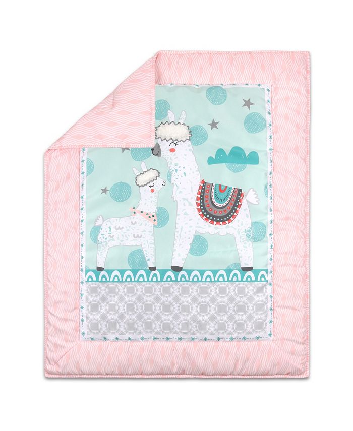 The Peanutshell Belle Llama Love 4 Piece Crib Bedding Set Macy s