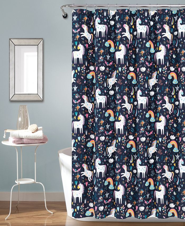Lush Décor - Unicorn Heart 72" x 72" Shower Curtain