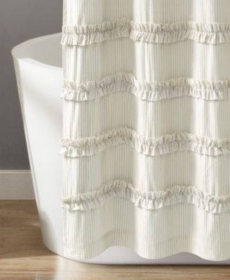 Vintage Stripe Yarn Dyed Cotton Shower Curtain, 72" x 72"