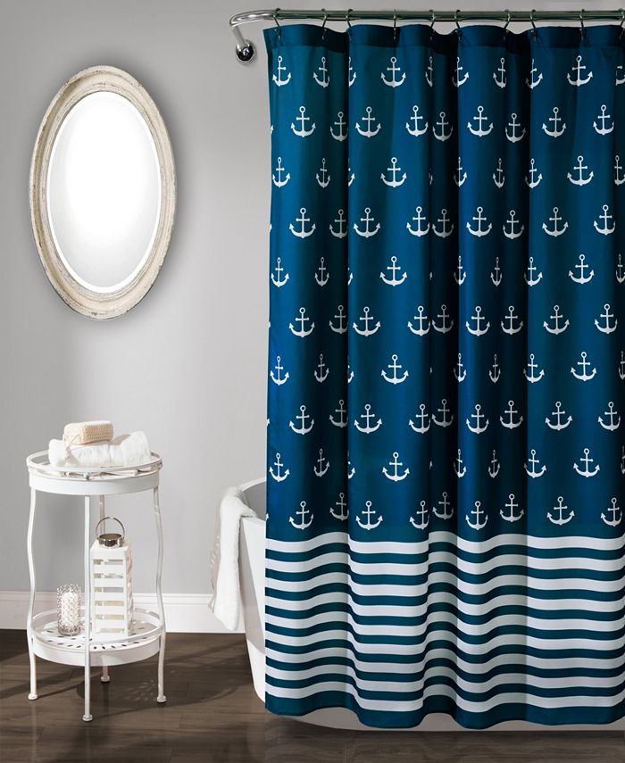 Lush Décor - Anchor 72" x 72" Shower Curtain