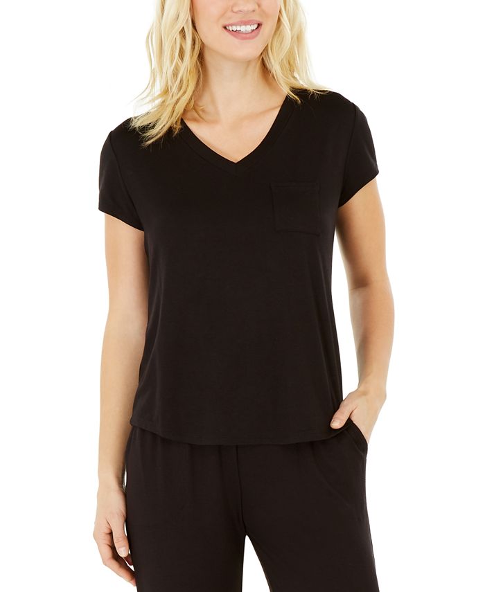 Alfani Essentials UltraSoft Knit Pajama Top, Created for Macy's