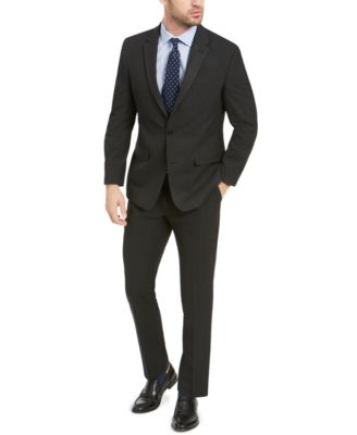 IZOD - Men's Classic-Fit Black Pindot Suit