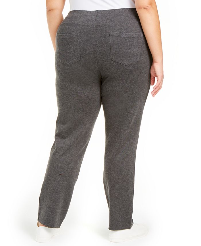 Karen Scott Plus Size Straight-Leg Pants, Created for Macy's - Macy's