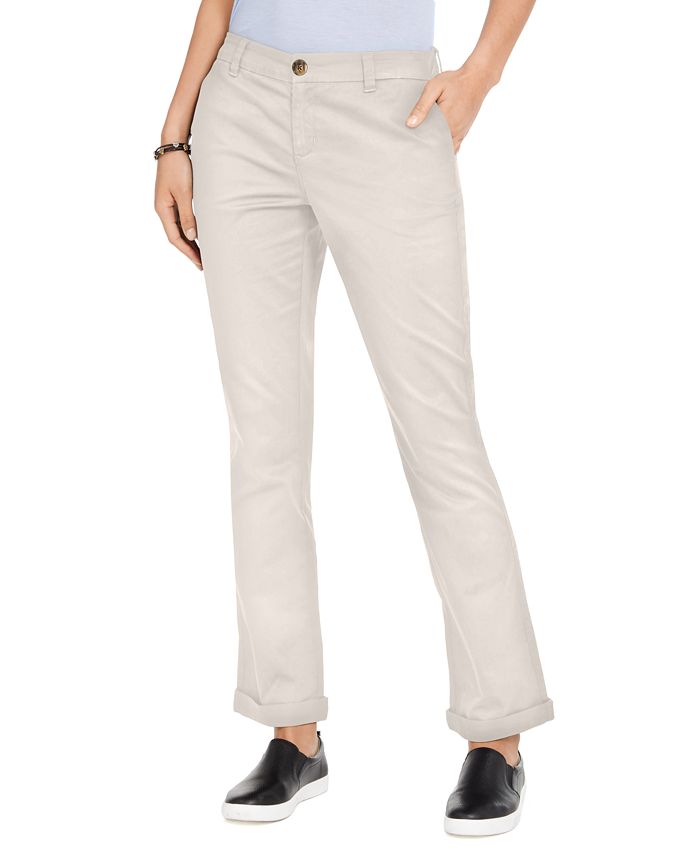 Style & Co Cotton Bootcut Chino Pants, Created for Macy's - Macy's