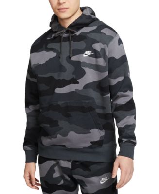 Nike Sportswear Club Fleece Grey Black Leopard Print Hoodie Cheetah Camo  Men S 