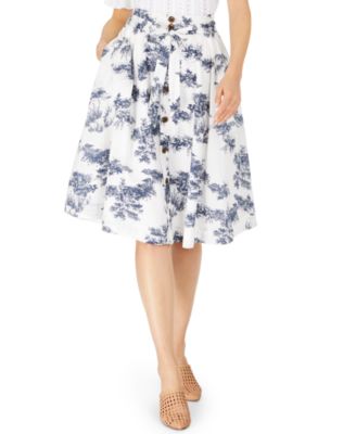 macy's white midi skirt