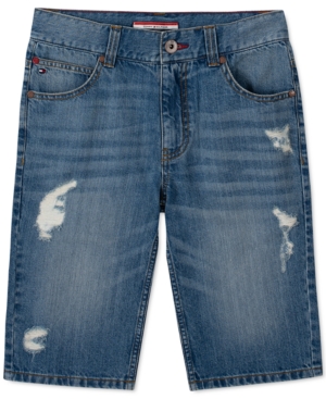 Tommy Hilfiger Big Boys Ocean Destroyed Denim Shorts