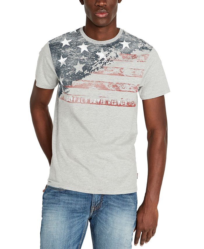 Buffalo David Bitton Men's Faded Flag Graphic T-Shirt - Macy's