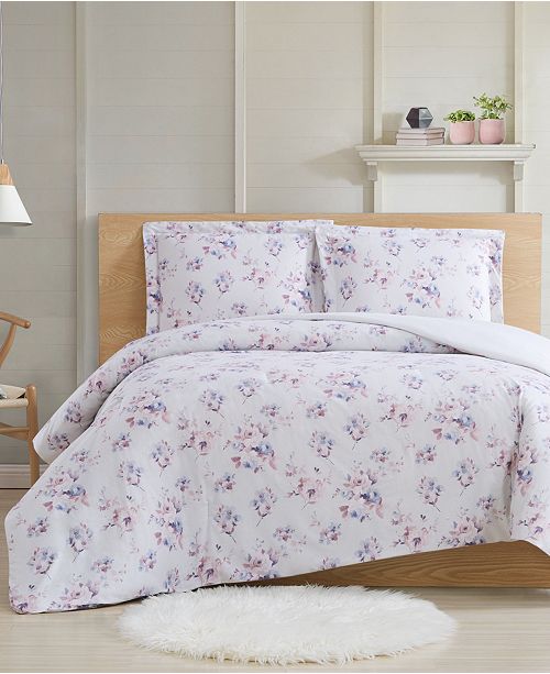 Cottage Classics Rose Dusk 3 Piece Full Queen Comforter Set