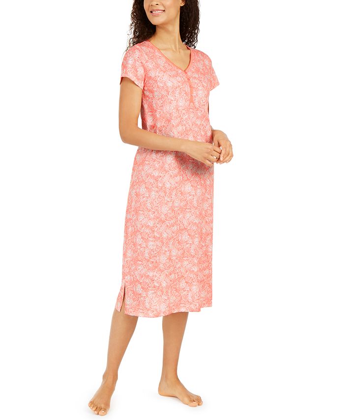Charter Club Cotton Printed Jersey Nightgown, Created for Macy's ...