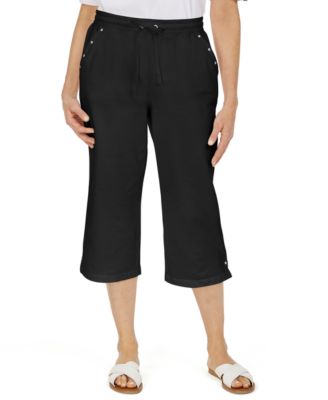 Karen Scott - Drawstring-Waist Cropped Pants
