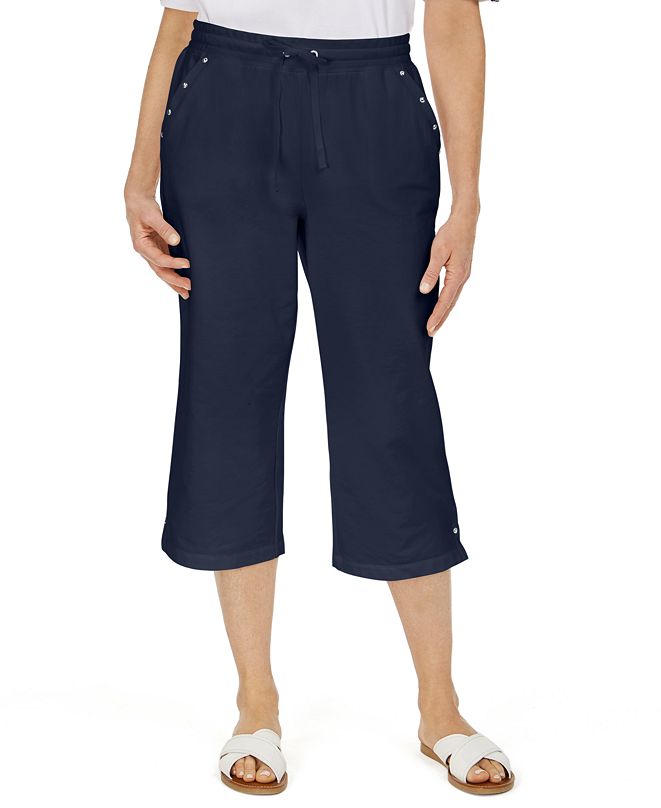 Karen Scott Petite Studded Capris, Created for Macy's & Reviews - Pants ...