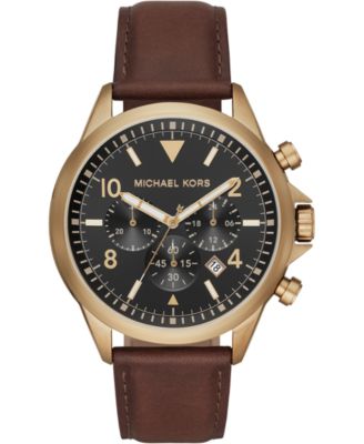 michael kors men's gage brown watch mk8362