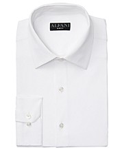 NWT $81 ALFANI Men SLIM-FIT STRETCH BLUE LONG-SLEEVE DRESS SHIRT 16-16.5 34/35 L 
