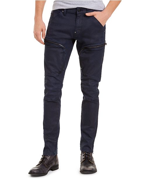 G Star Raw Men S Skinny Fit Stretch Air Defence Zip Jeans