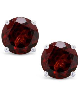 Garnet (1-1/5 ct. t.w.) Stud Earrings in 14K White or Yellow Gold