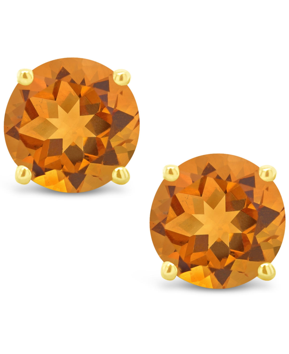 Citrine (9/10 ct. t.w.) Stud Earrings in 14K White or- Yellow Gold