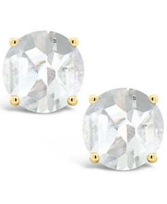 White Topaz (3 ct. t.w.) Stud Earrings in 14K Yellow Gold