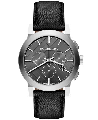 Burberry Watch, Men's Swiss Chronograph Beat Check Fabric Strap 42mm BU9362