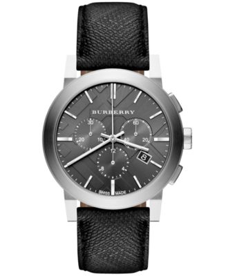 Burberry Watch, Men's Swiss Chronograph Beat Check Fabric Strap 42mm ...