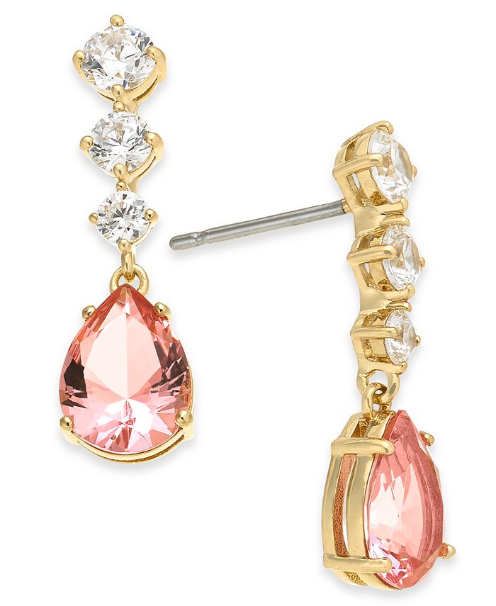 Eliot Danori 18k GoldPlated Cubic Zirconia & Glass Drop Earrings