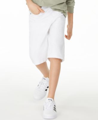 boys white denim shorts