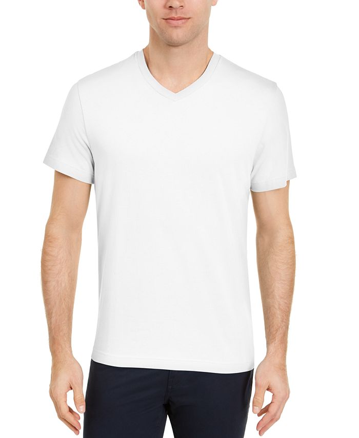 Club Room Men's Solid V-Neck T-Shirt, Created for Macy's - Macy's