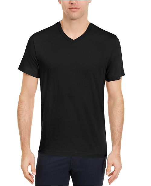 Club Room Men's Solid V-Neck T-Shirt, Created for Macy's & Reviews - T ...
