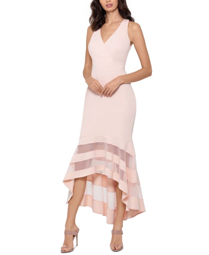 XSCAPE Illusion-Stripe Mermaid Gown & Reviews - Dresses - Women - Macy's