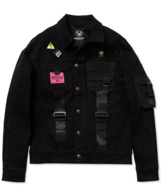 born fly black jean jacket