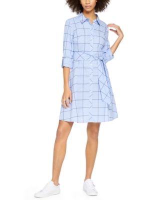 Tommy Hilfiger - Cotton Checked Shirtdress