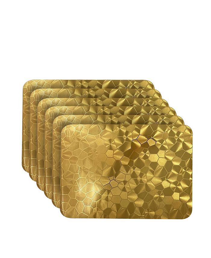 Dainty Home Reversible Metallic Shimmering Water Cube Dining Table