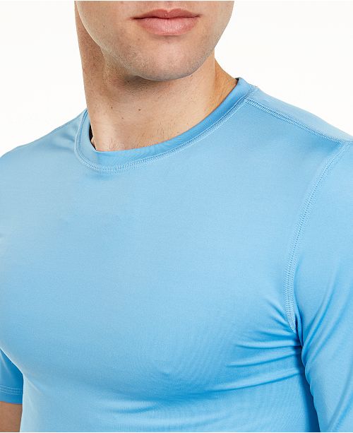 Club Room Men's Solid Short Sleeve Rash Guard, Created for Macy's