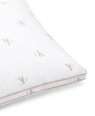 Monogram Logo Density Collection Cotton Pillow, Standard/Queen