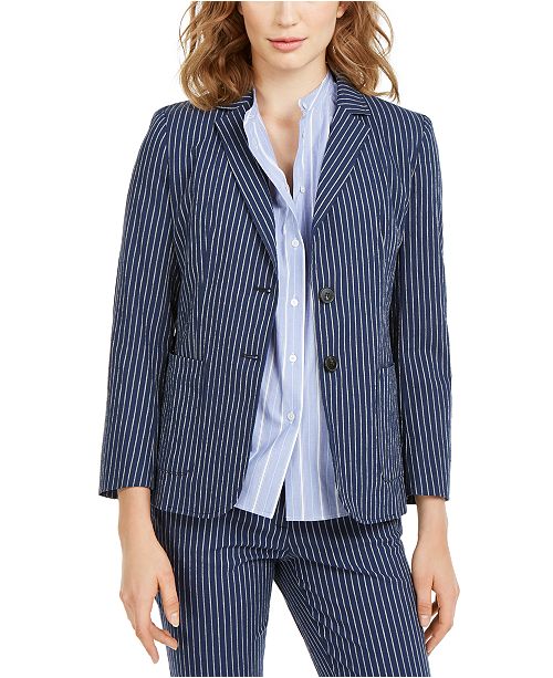 Weekend Max Mara Seersucker Jacket Reviews Jackets Blazers