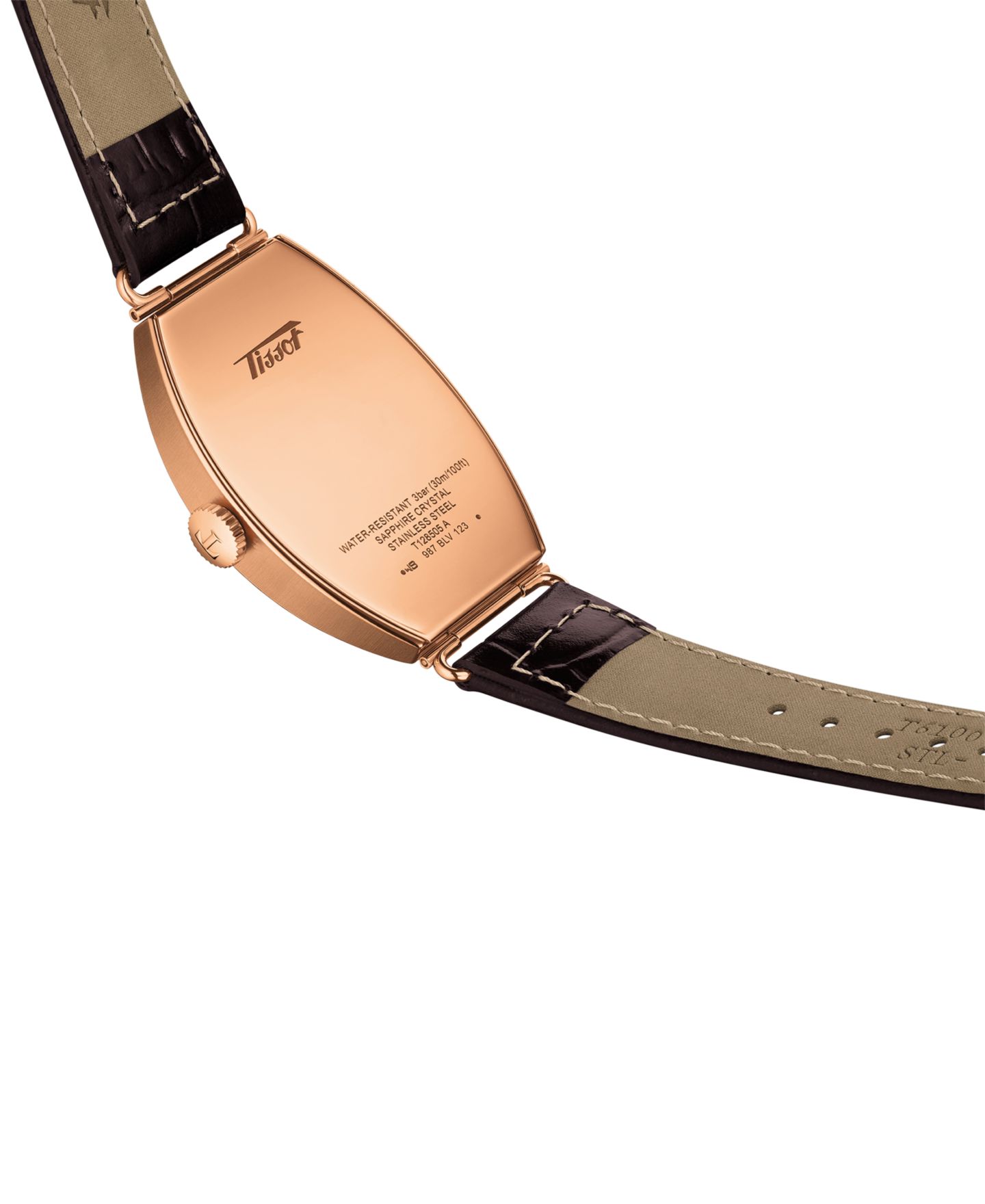 Часы Tissot Unisex Swiss Automatic Heritage Porto Brown Leather Strap Watch 42mm — фото 8