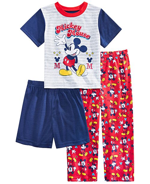Ame Toddler Boys 3 Pc Mickey Mouse Pajama Set Reviews Pajamas Kids Macy S