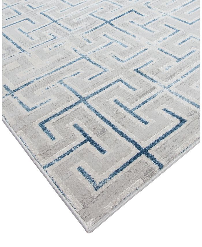 Hotel Collection CLOSEOUT! Versal HV23 Ivory and Blue 5' x 8' Area Rug