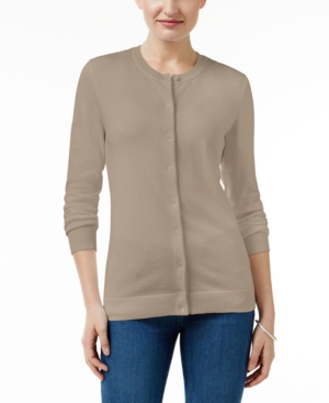 Karen Scott Crew-Neck Cardigan Created for Macy's